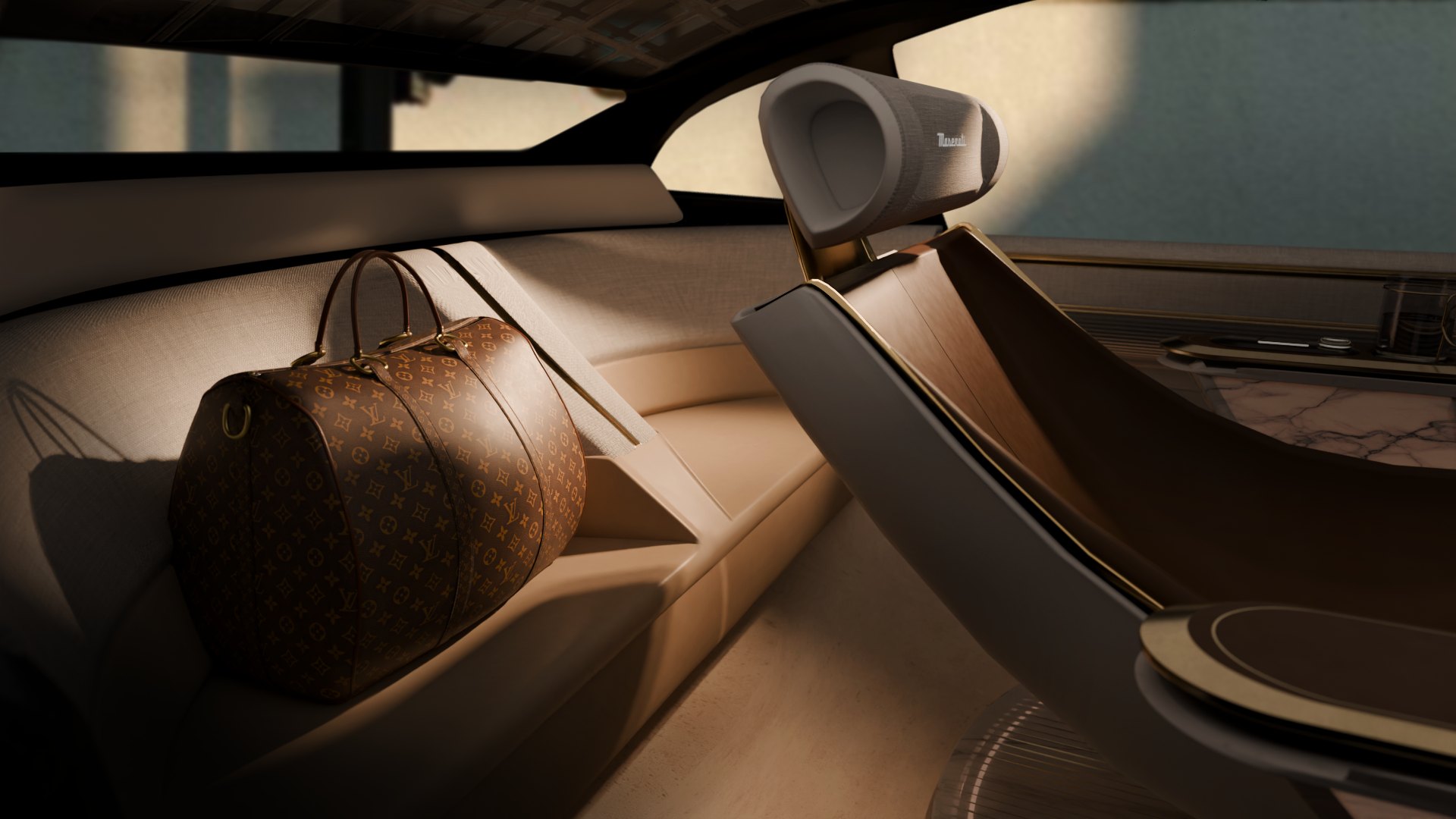 The cabin bench — interior seating detail