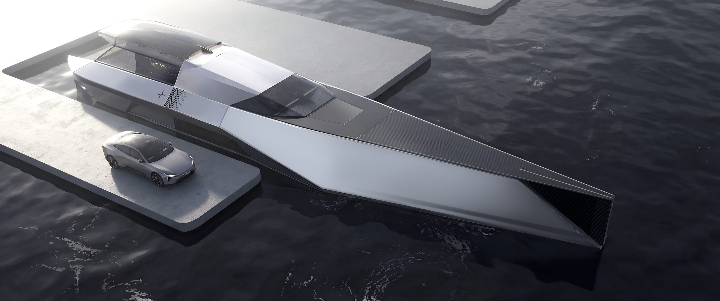 Polestar Ion docked with Polestar sedan
